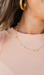 Julie Vos | Valencia Delicate Station Necklace MOP