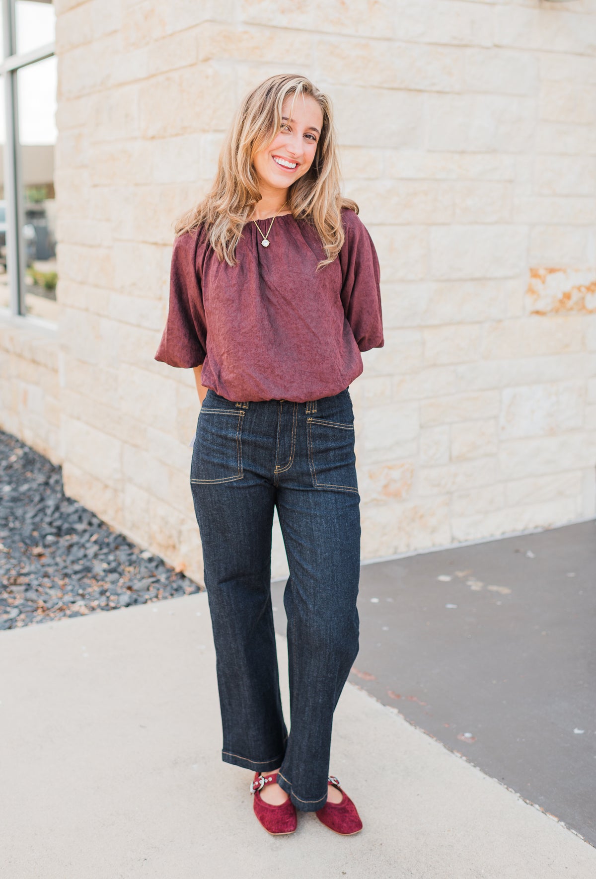 Maggie Top | Suede Brown