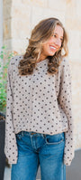 Upstate Cardigan | Mocha Dots