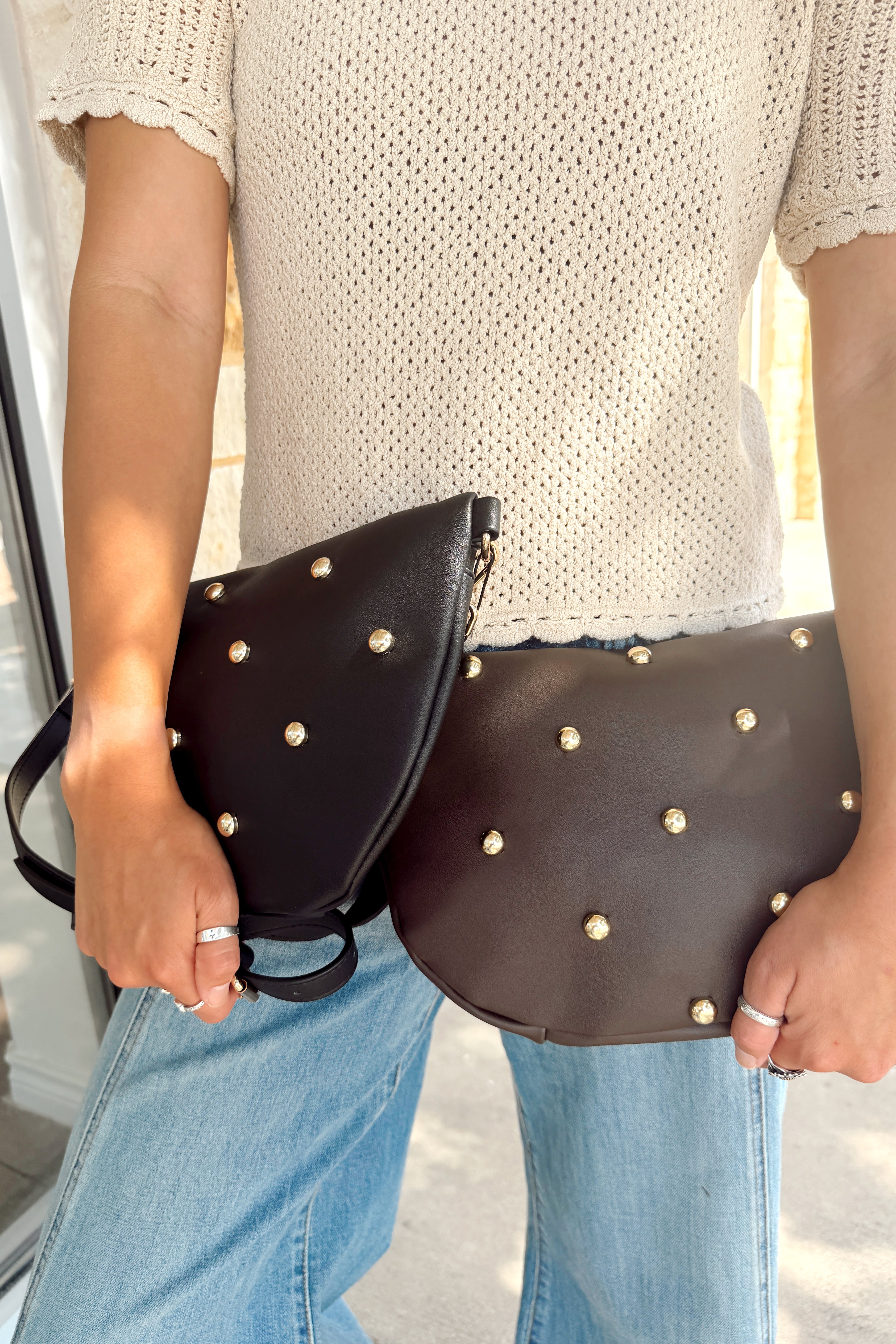 Mabry Studded Bag | Black