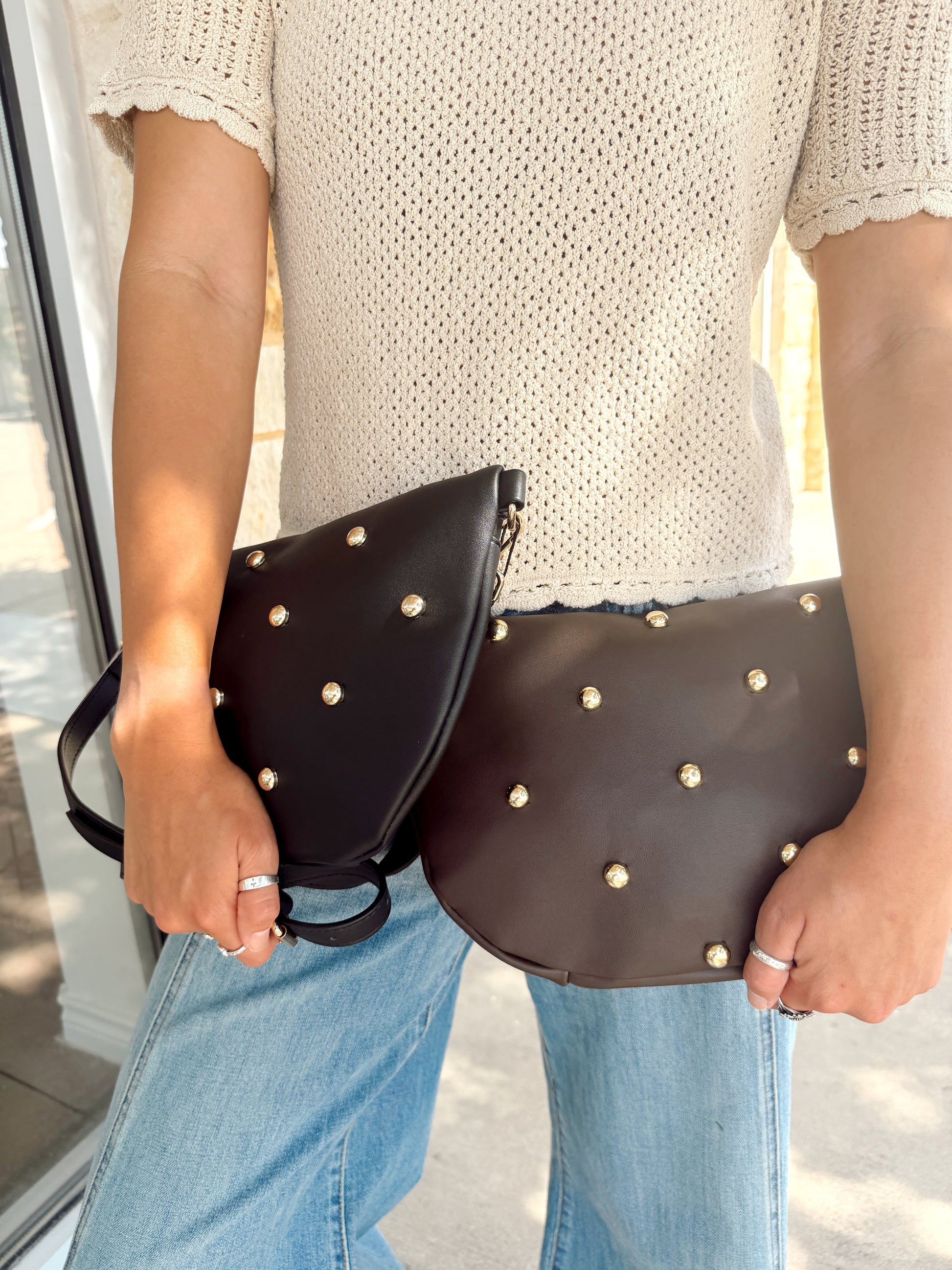 Mabry Studded Bag | Black
