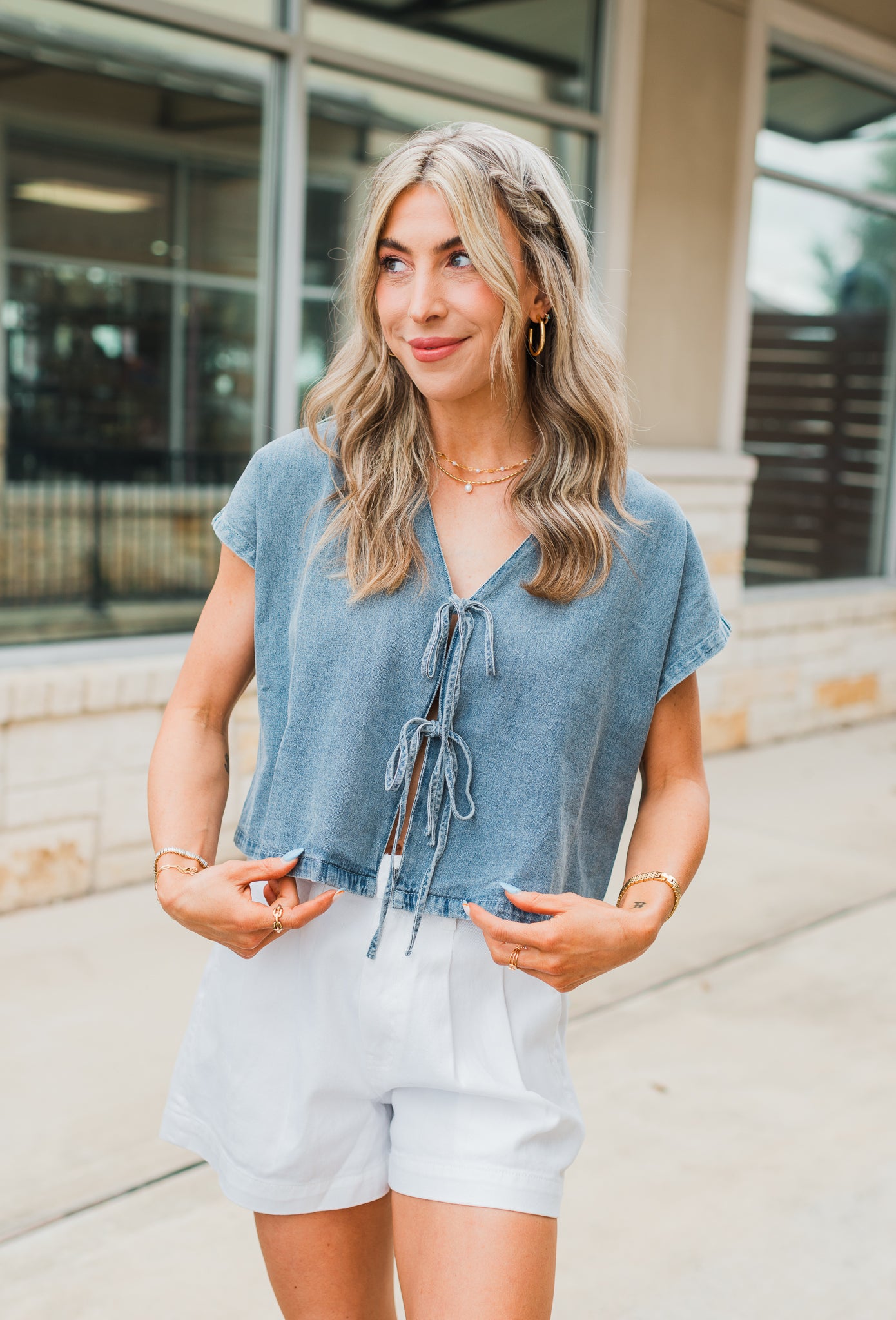 Mila Top | Denim