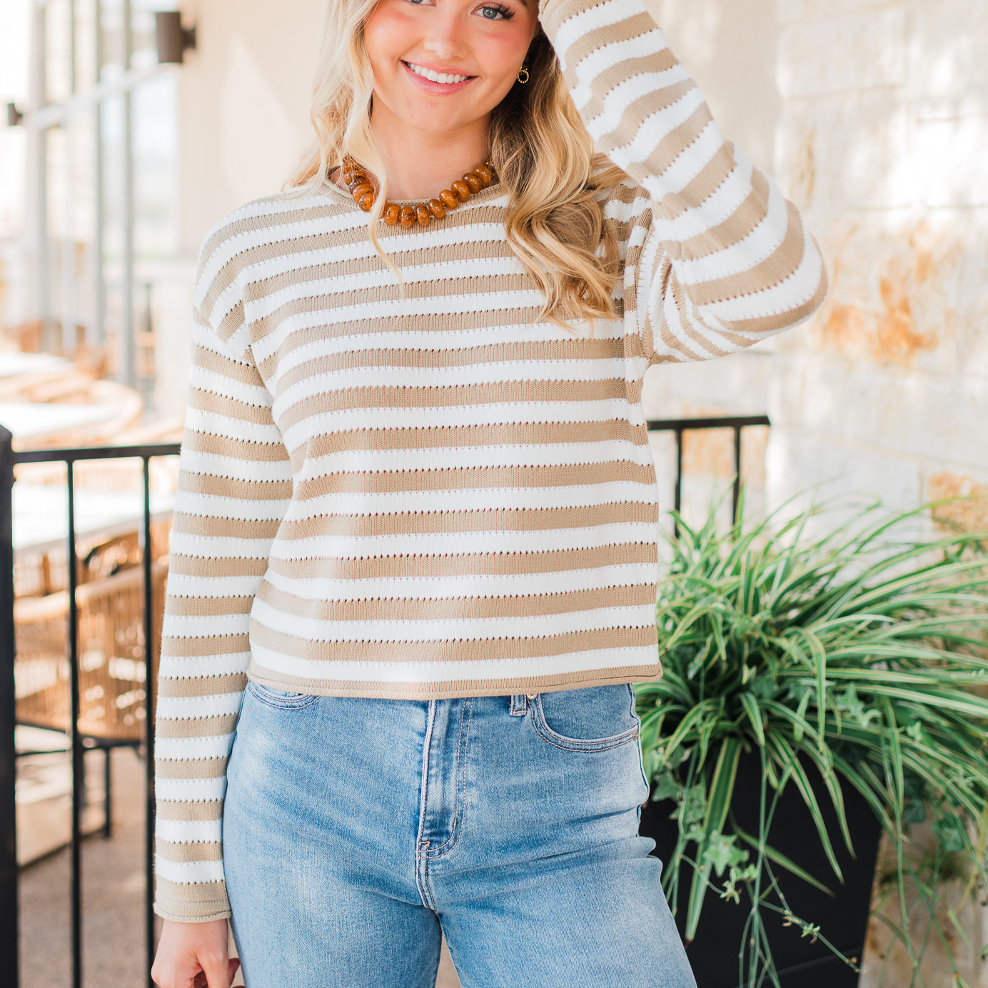 Janae Knit Sweater | Iced Latte