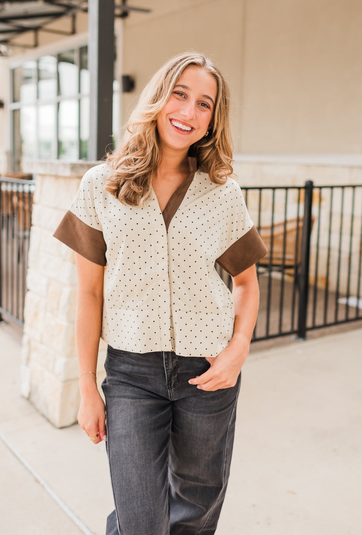 Gabby Top | Polka Dot