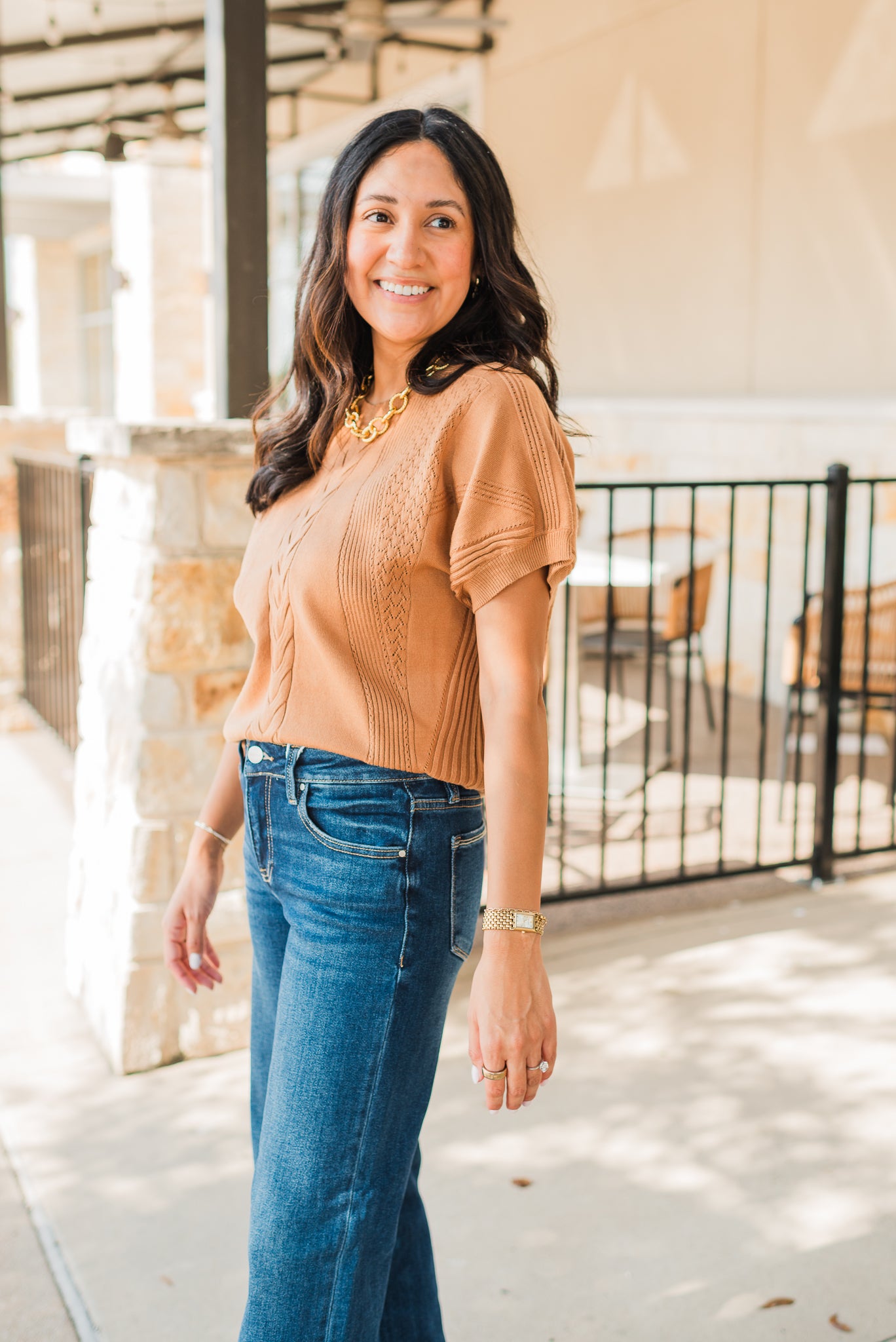 Connor Sweater Top | Camel