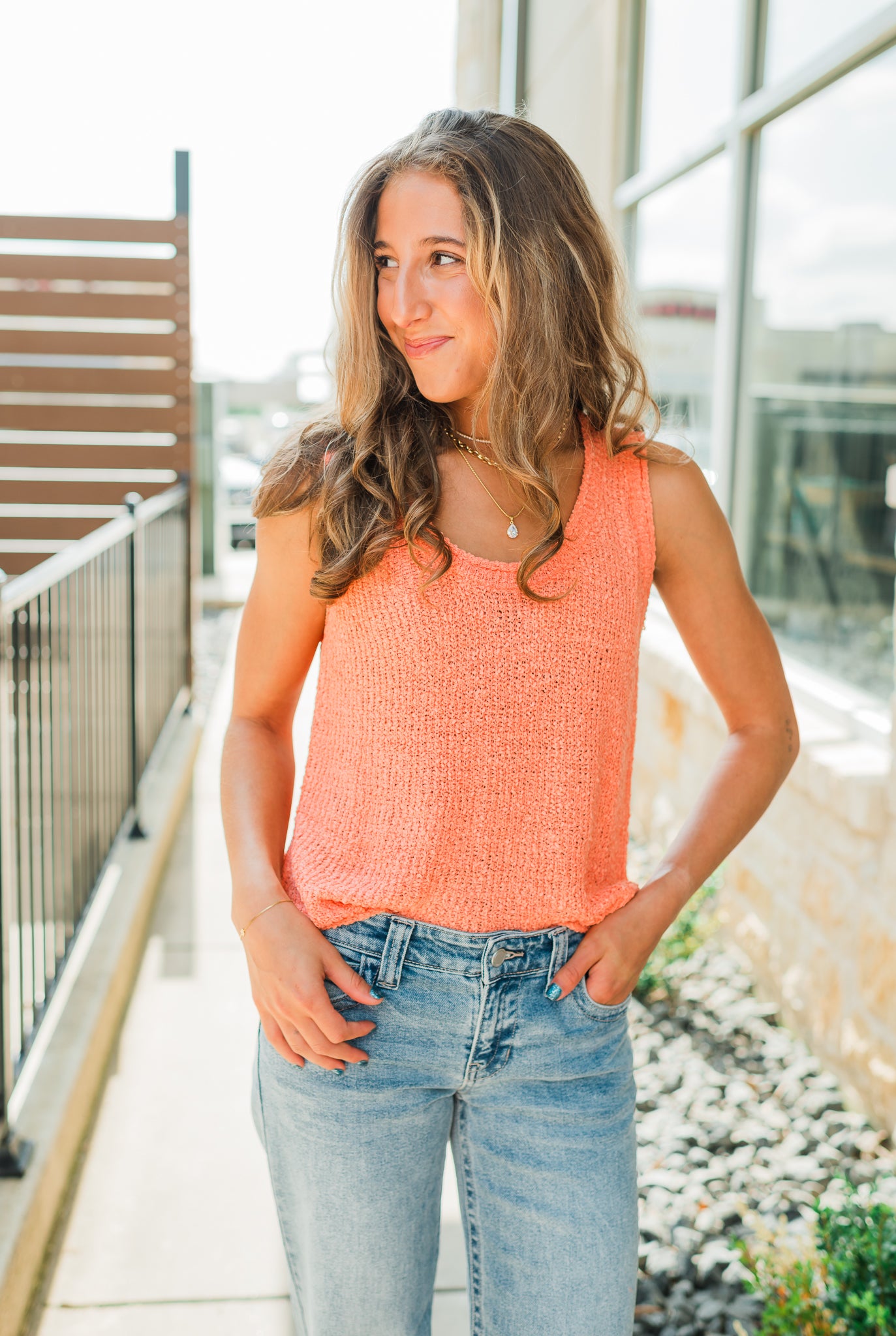 Camryn Knit Top | Sunkist