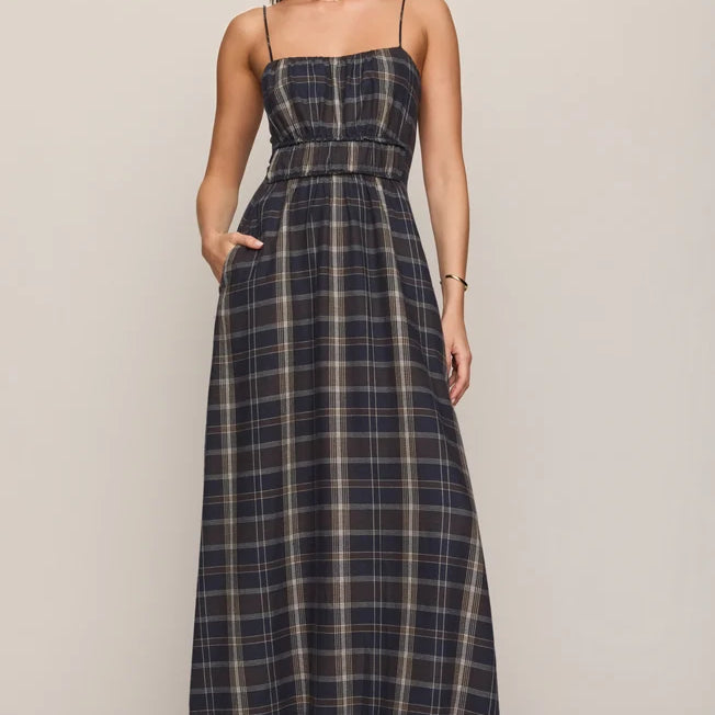 Z Supply | Evermore Plaid Midi Dress | Eclipse