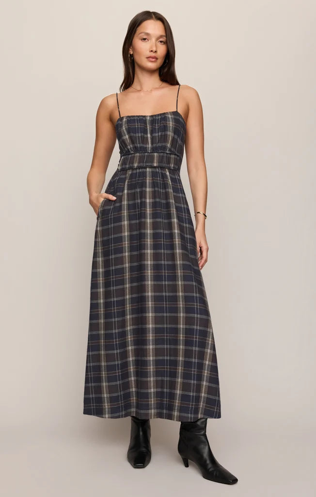 Z Supply | Evermore Plaid Midi Dress | Eclipse