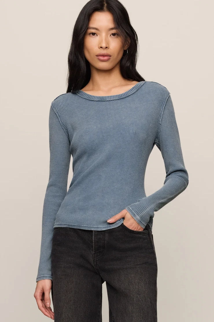 Arlet Mini Thermal Top | Mineral Blue