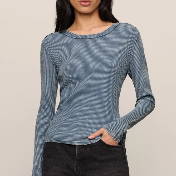Arlet Mini Thermal Top | Mineral Blue
