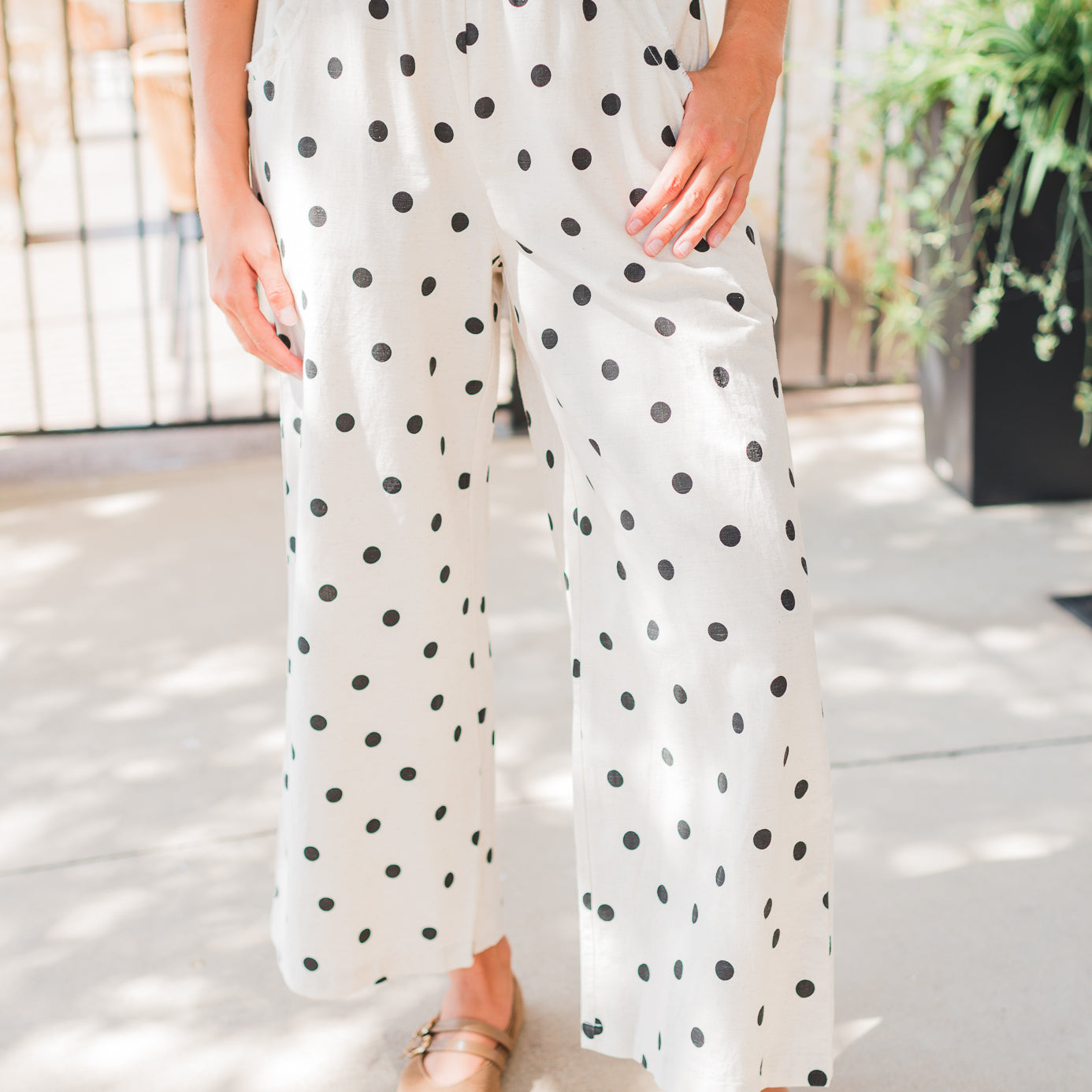 Dottie Pants | Ecru + Black