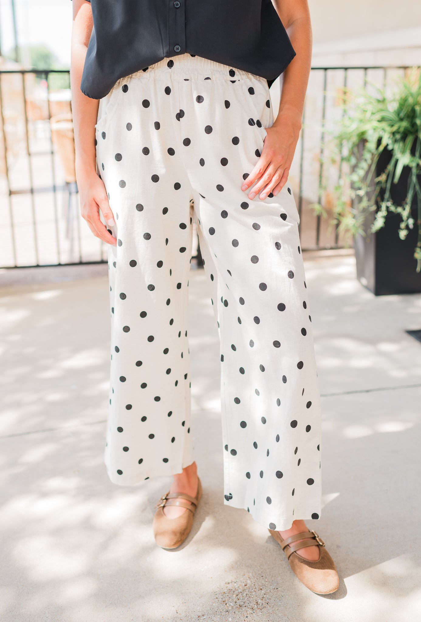 Dottie Pants | Ecru + Black