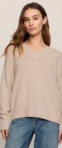 Z Supply | Cloud Spun V-neck Sweater | Frosted Pearl