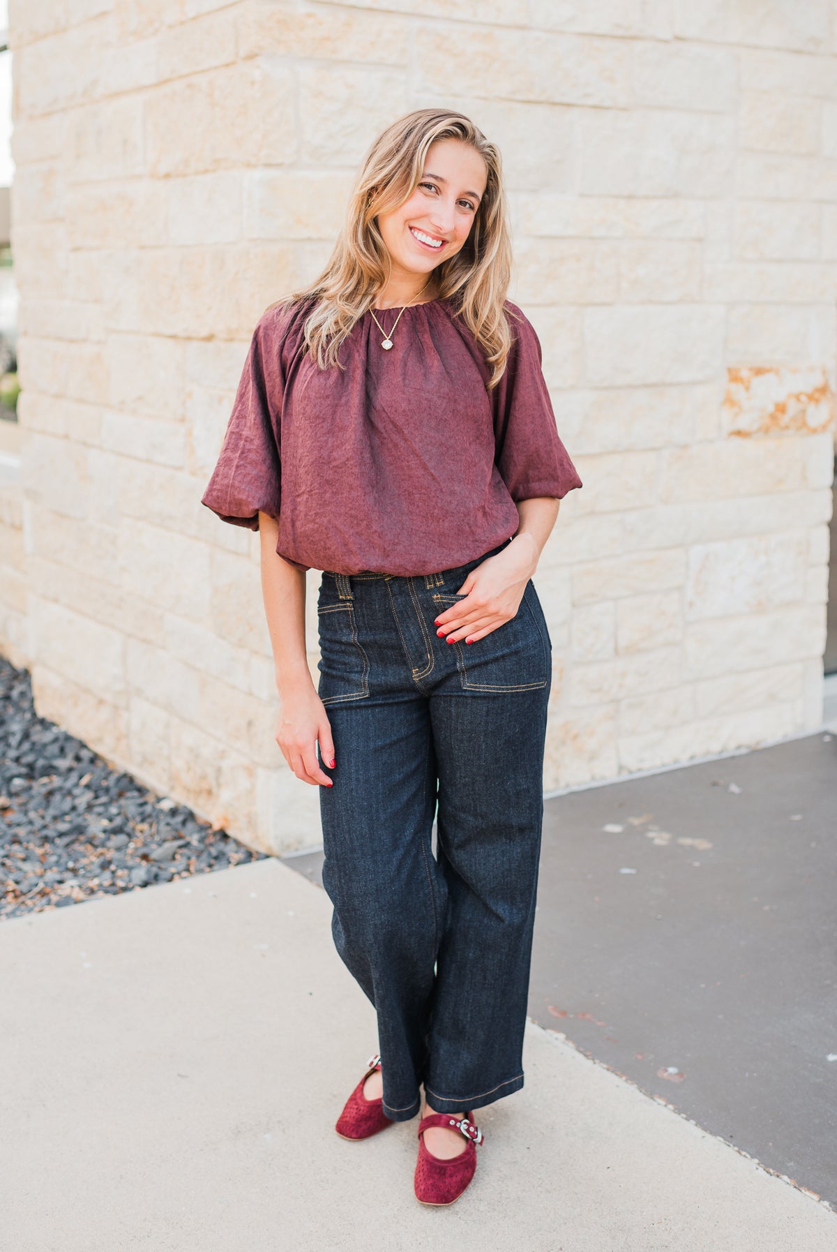 Maggie Top | Suede Brown