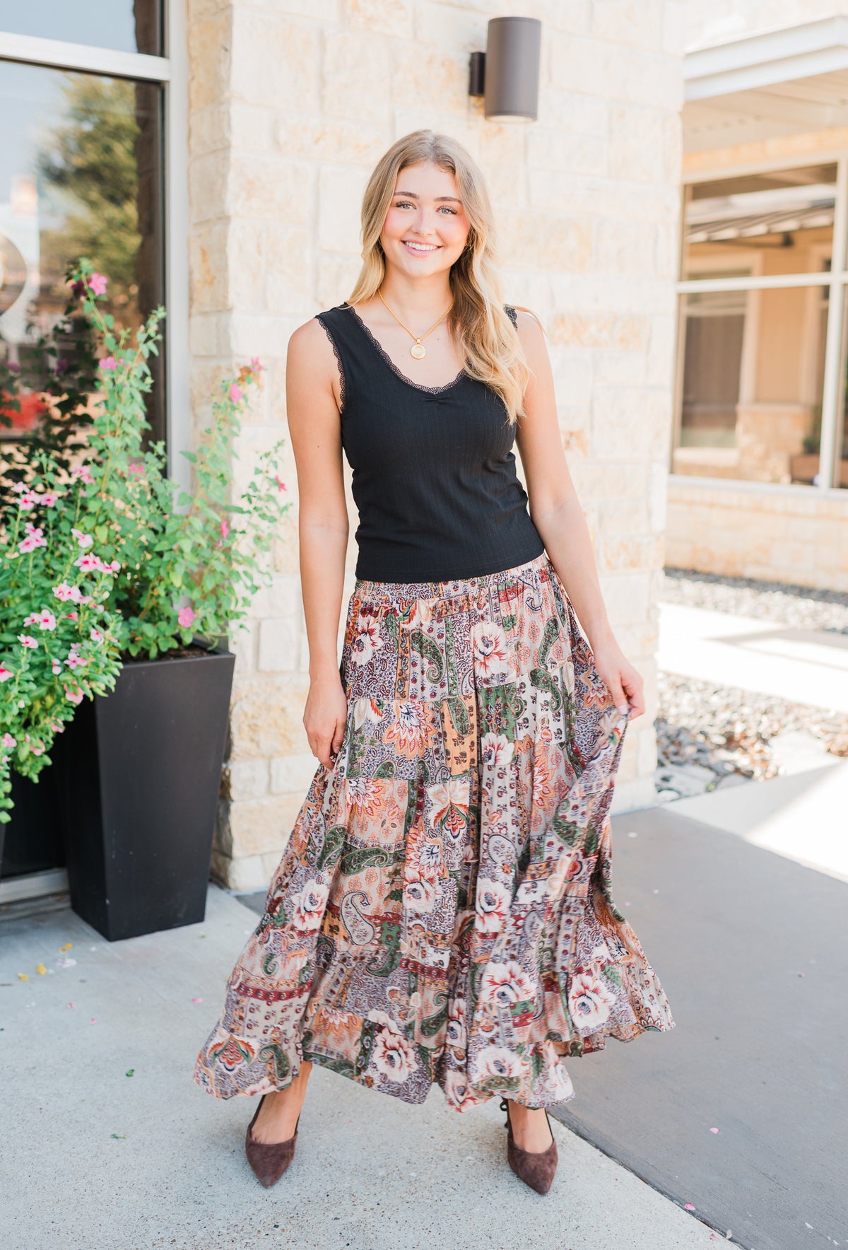Romie Skirt | Mixed Print