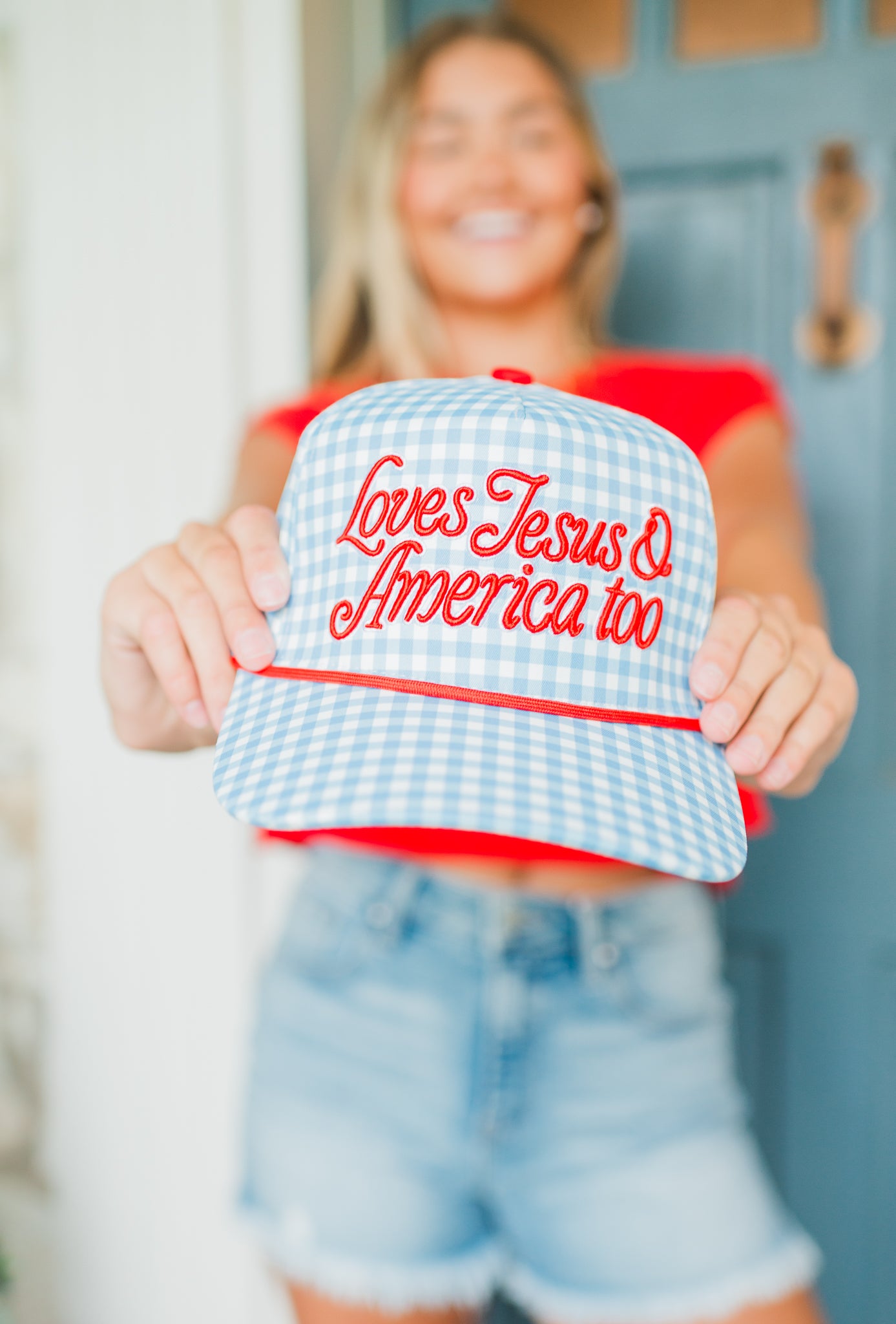 Canvas Hat | Loves Jesus + America Too