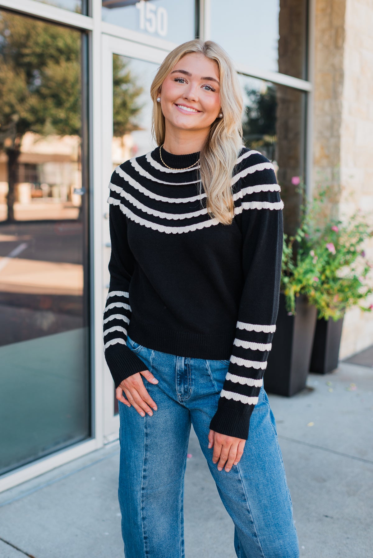 Vail Sweater | Black + Cream