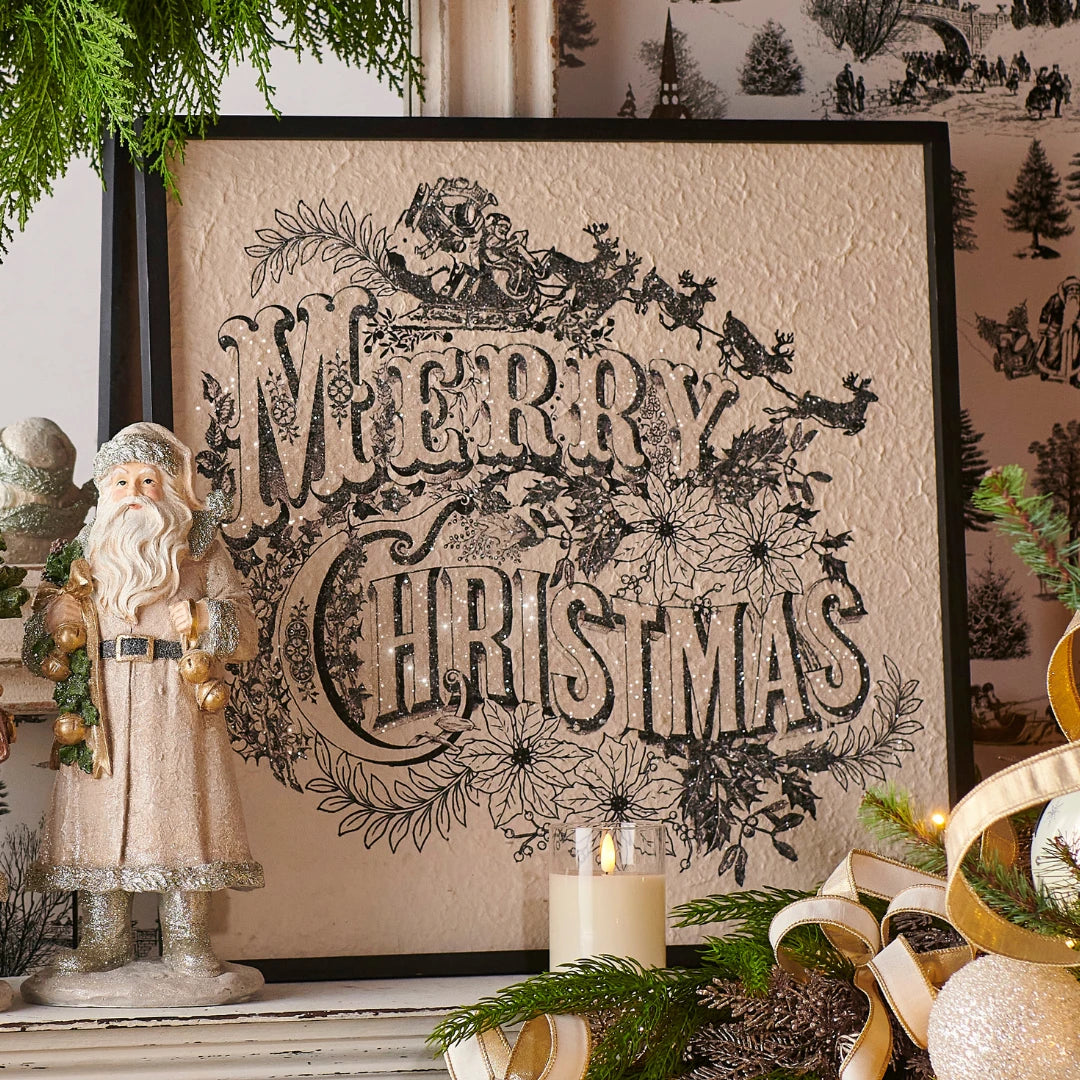 Vintage Merry Christmas Wall Art