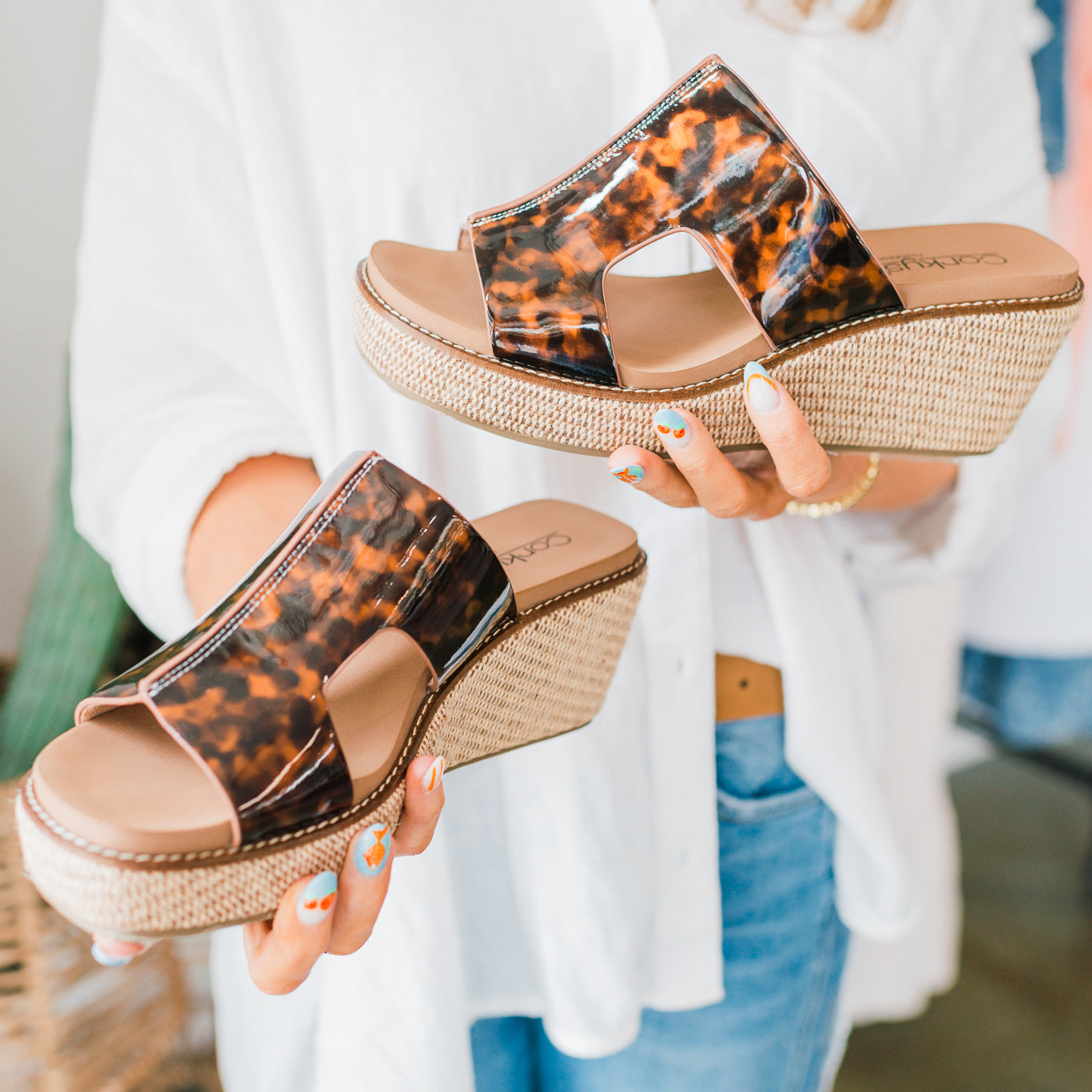 Kiss & Tell Wedge Sandals | Tortoise