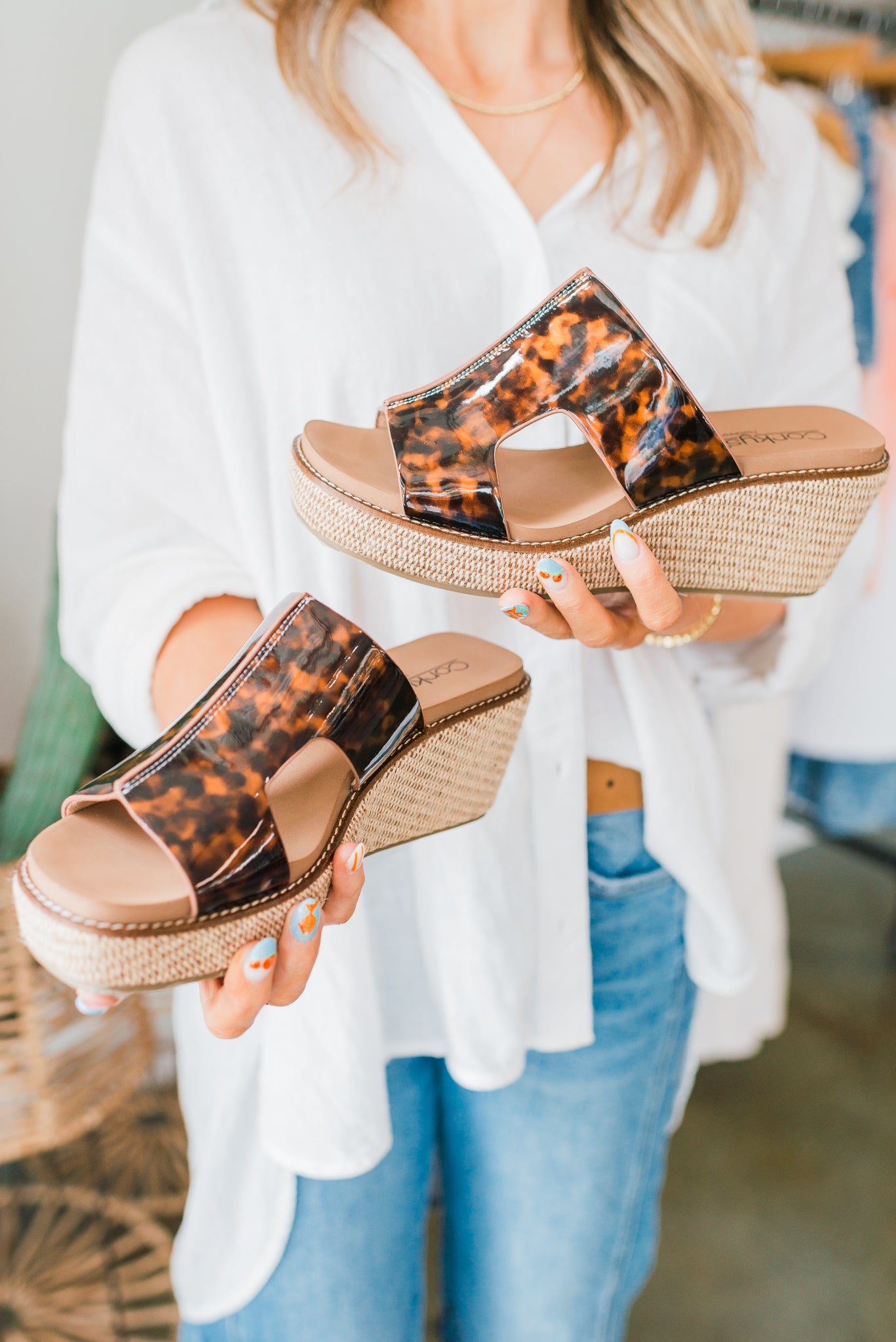 Kiss & Tell Wedge Sandals | Tortoise