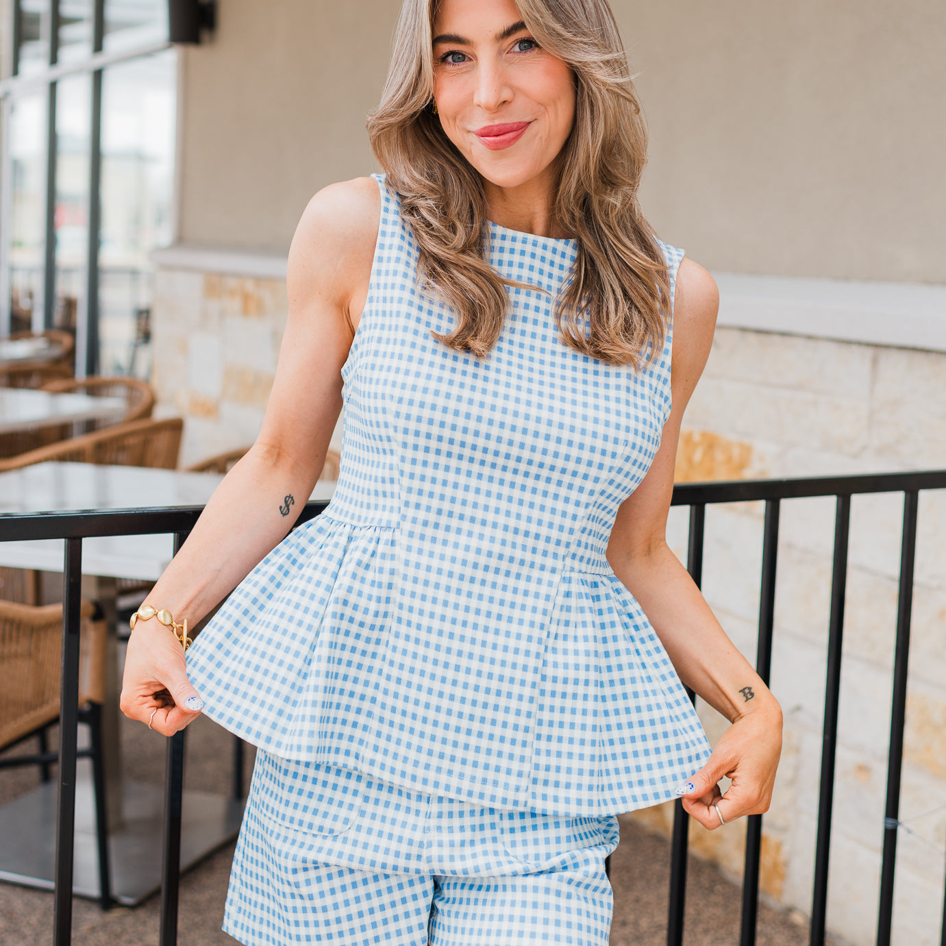 Kenna Shorts | Blue Gingham
