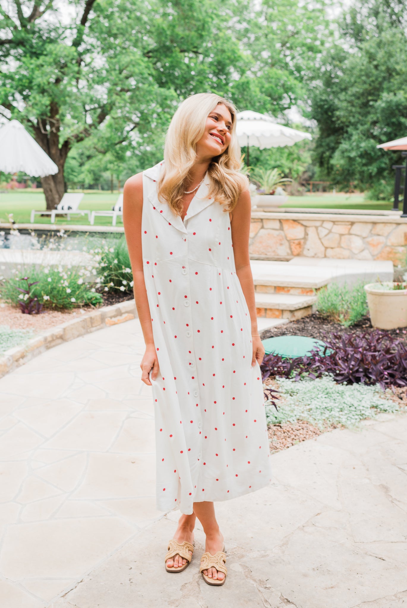 Ceri Dress | Cardinal Dot