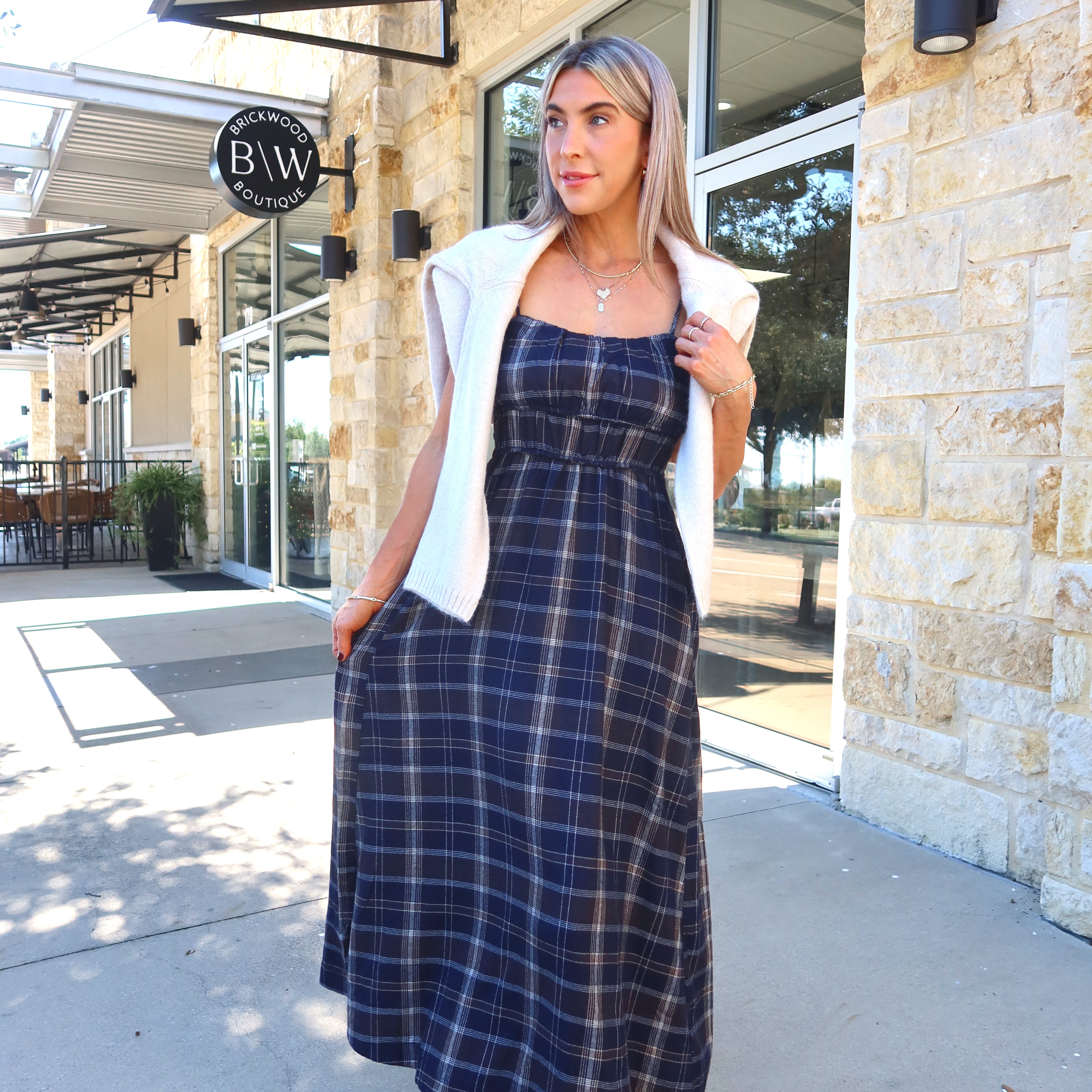 Z Supply | Evermore Plaid Midi Dress | Eclipse