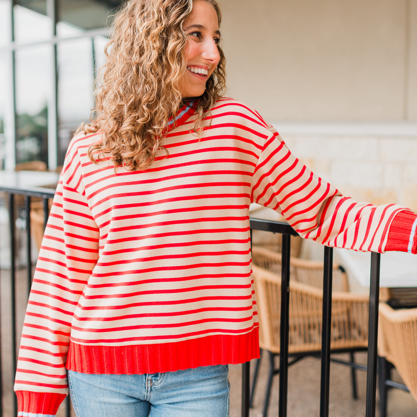 Kai Sweater | Red Stripe