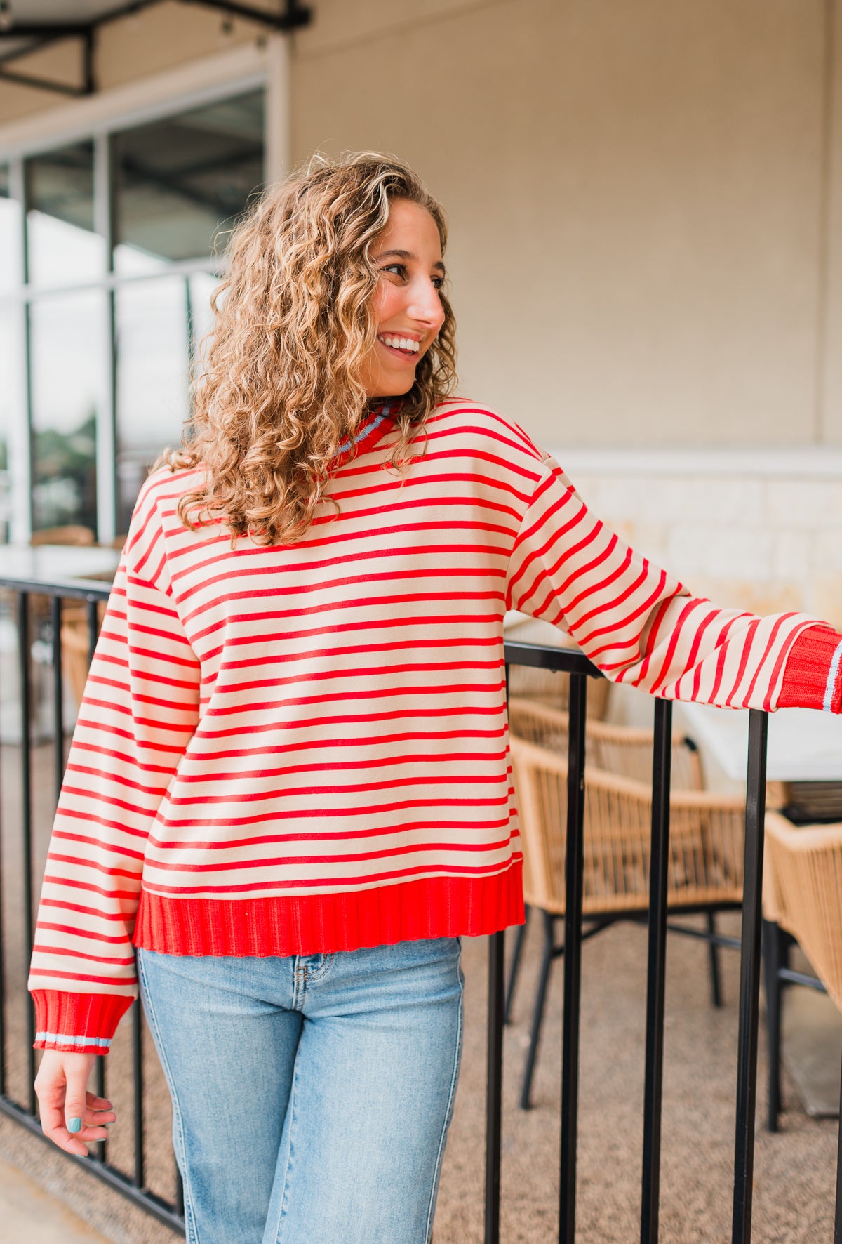 Kai Sweater | Red Stripe