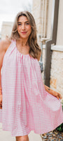 Mabel Dress | Pink Gingham