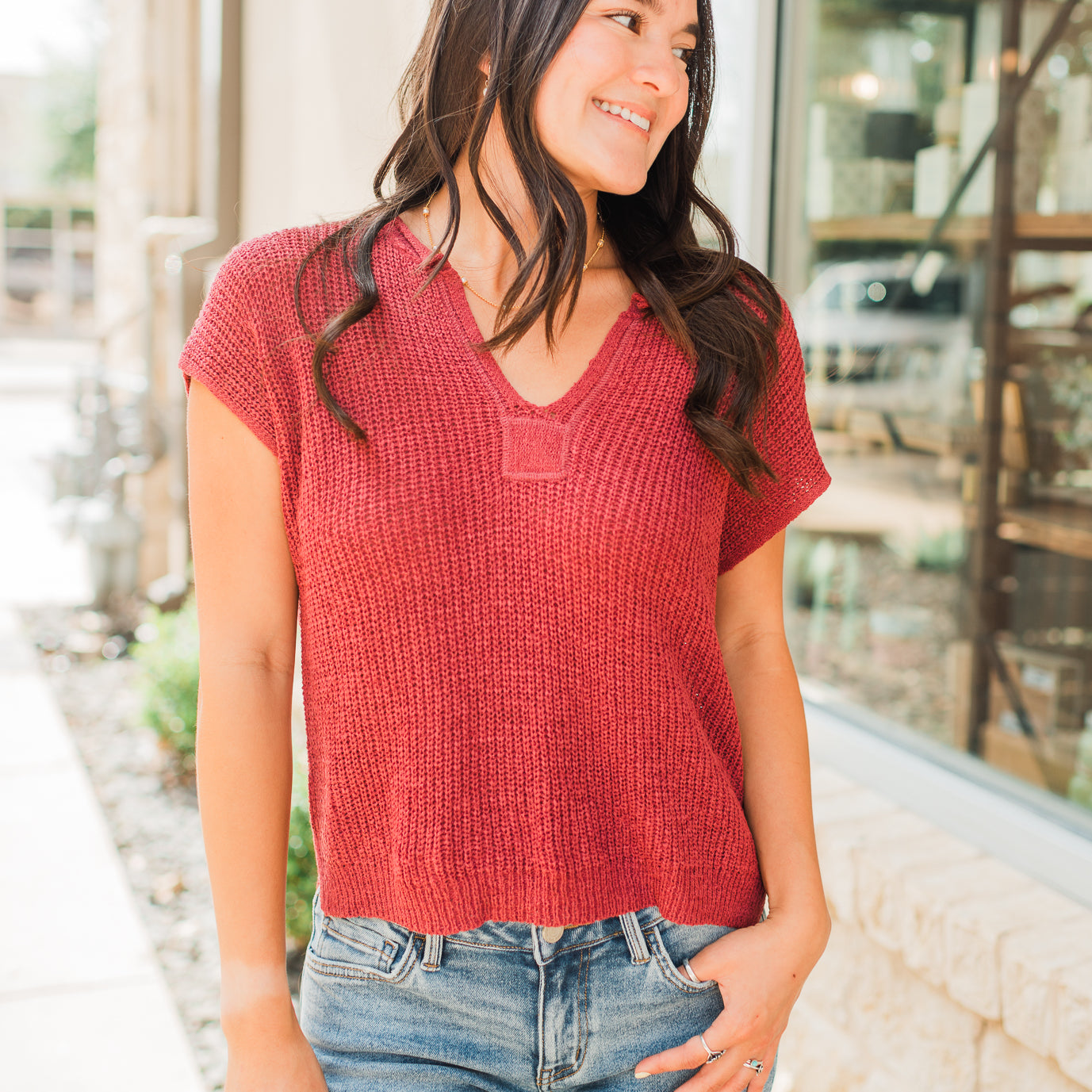 Northgate Top | Maroon