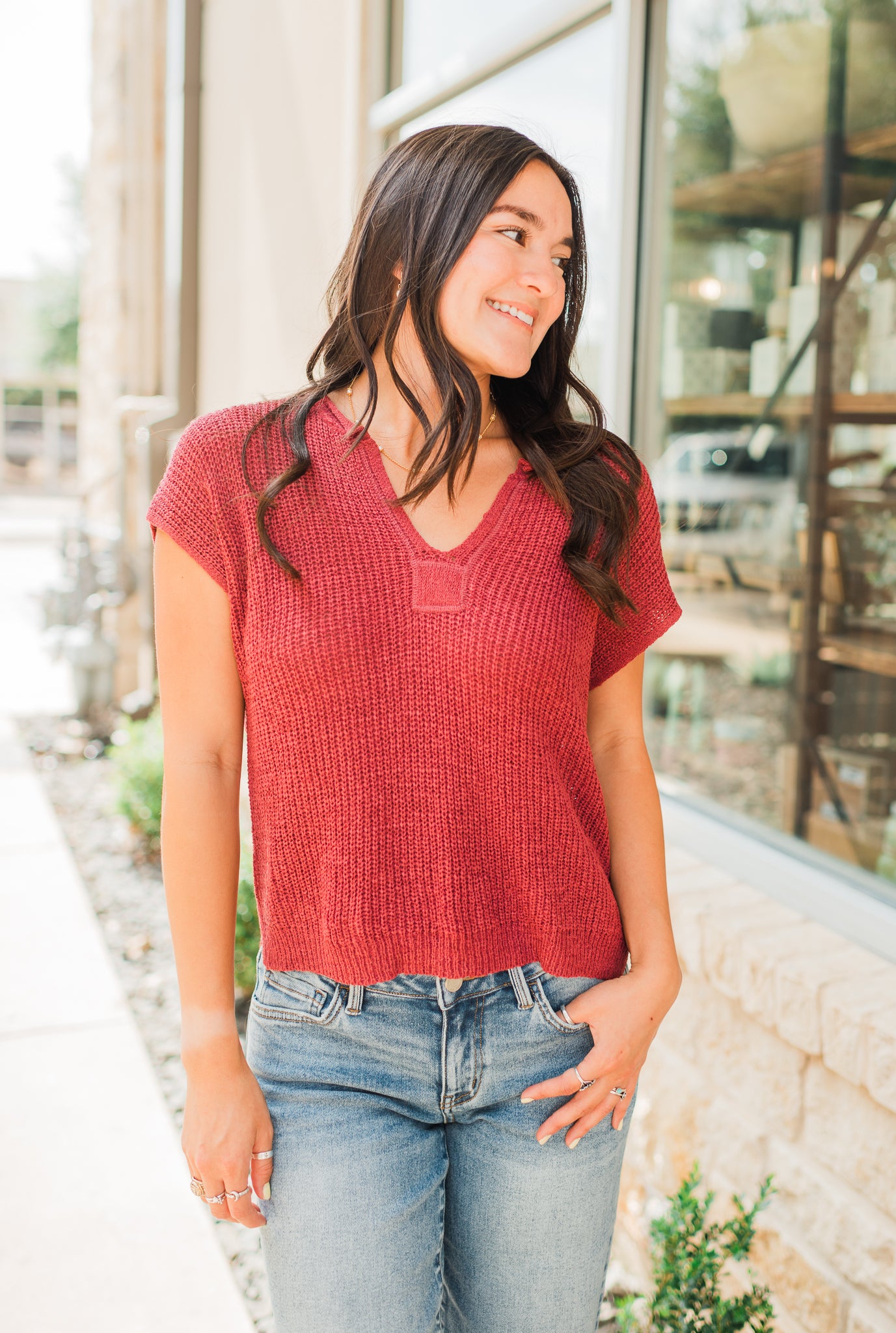 Northgate Top | Maroon