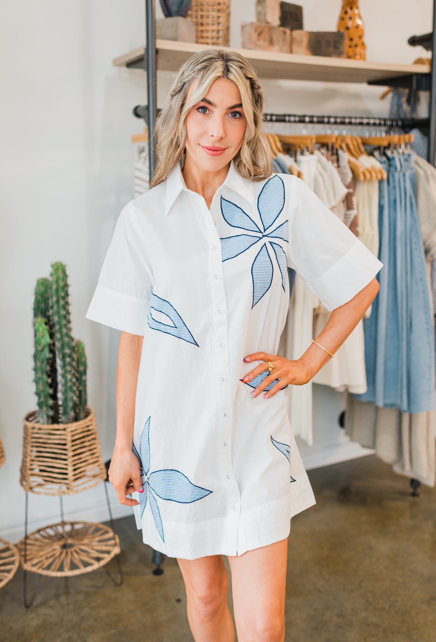 Seychelles Dress | White + Blue