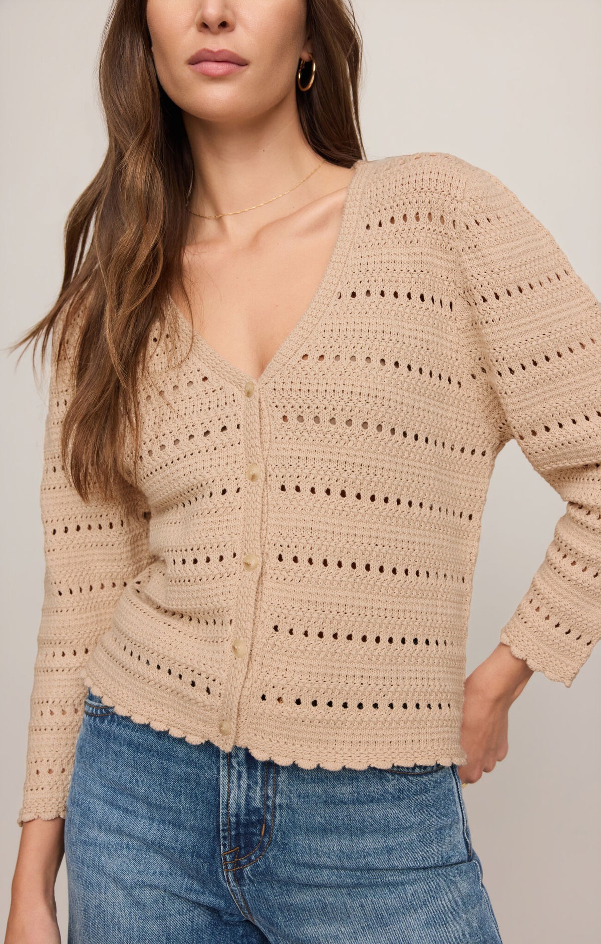 Z Supply | Aven Crochet Cardigan | Soft Ecru