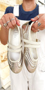 Salome Mary Jane Flats | Metallic Gold