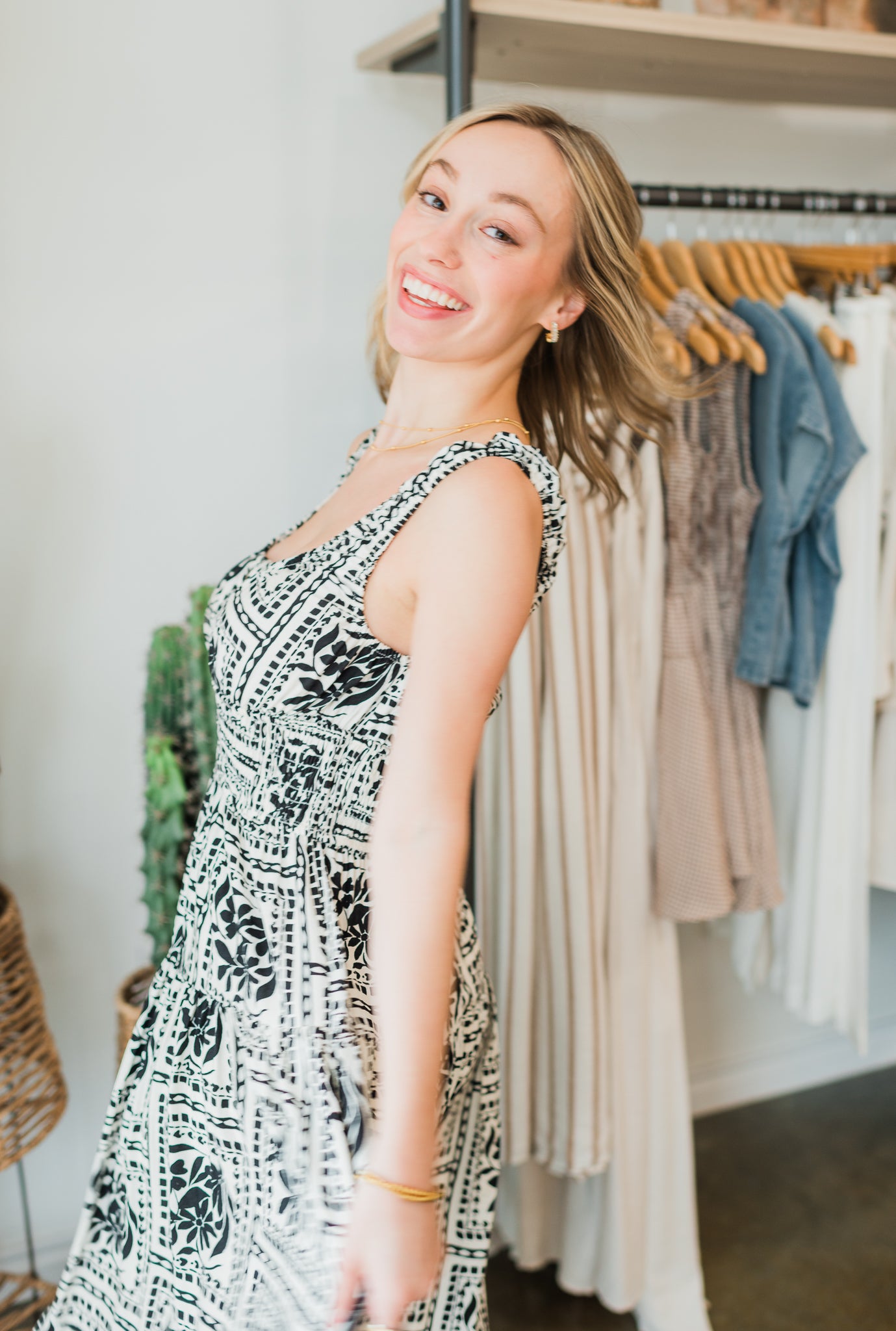River Cruise Dress | Black + White