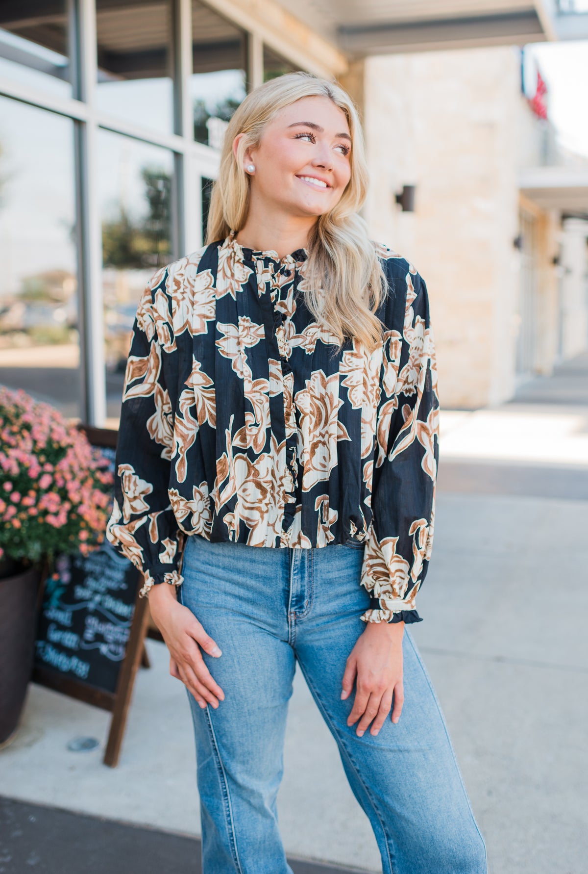 Khloe Top | Black + Rust