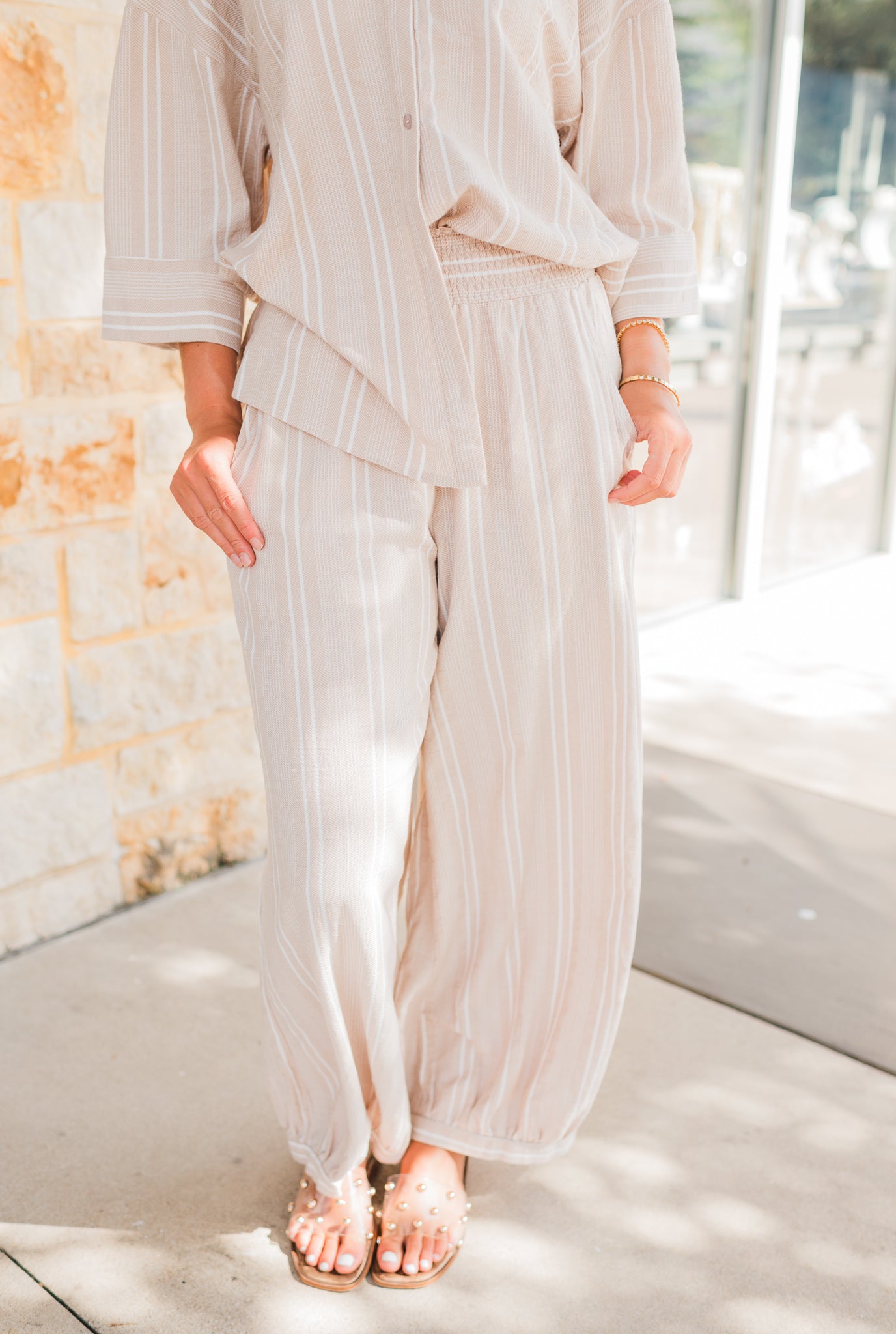 Costa Rica Pants | Khaki Stripe