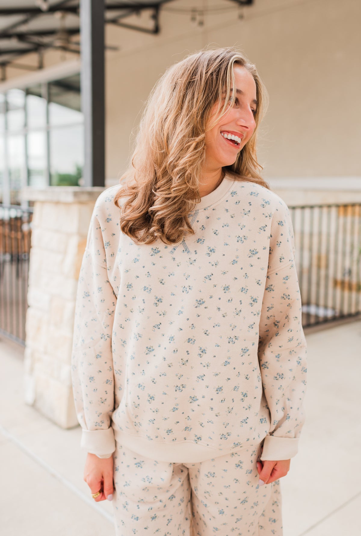 Rue Sweatshirt | Neutral Floral