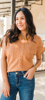 Connor Sweater Top | Camel