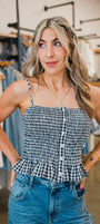 Kate Top | Black Gingham