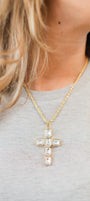 18k Gold Plated Necklace | Crystal Cross