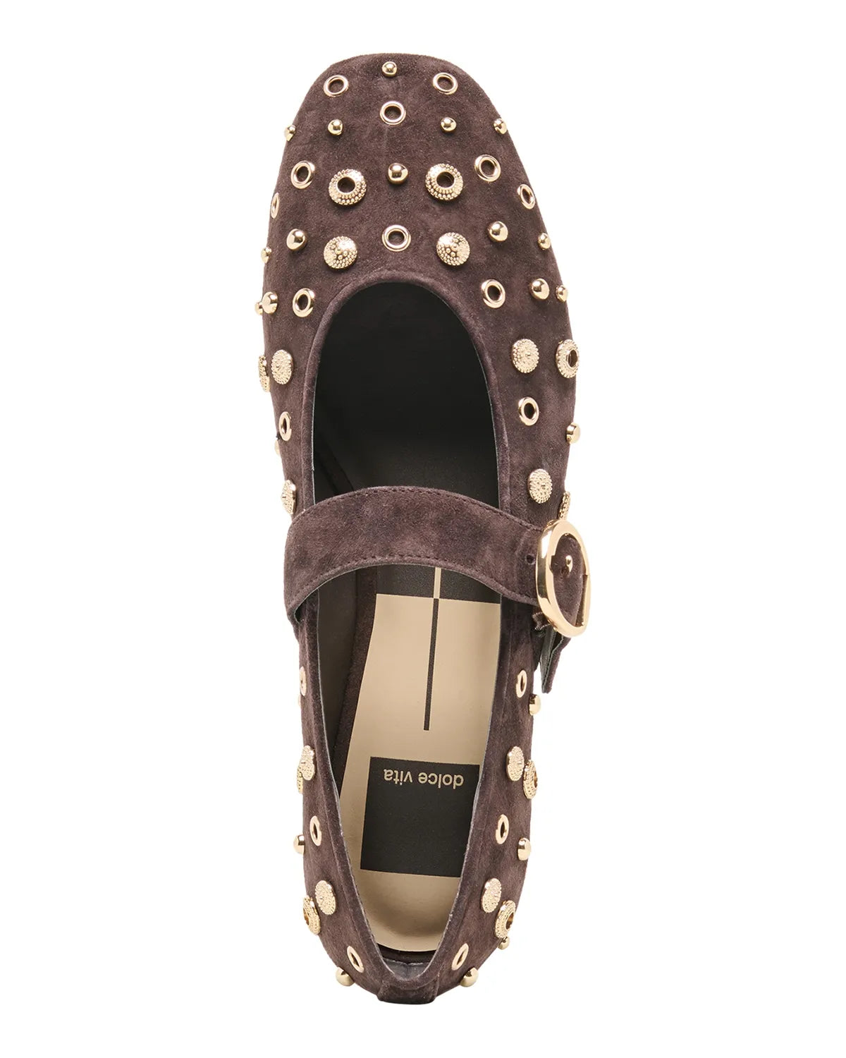 Mella Studded Flats | Java Suede
