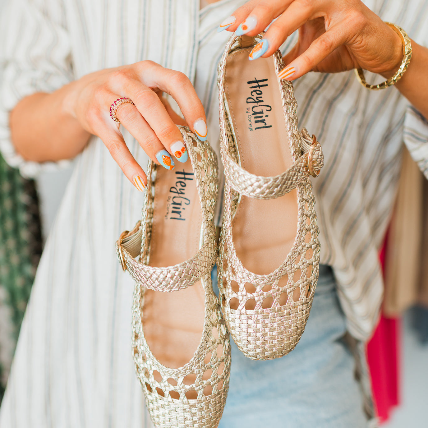 Mixed Feelings Mary Janes | Gold