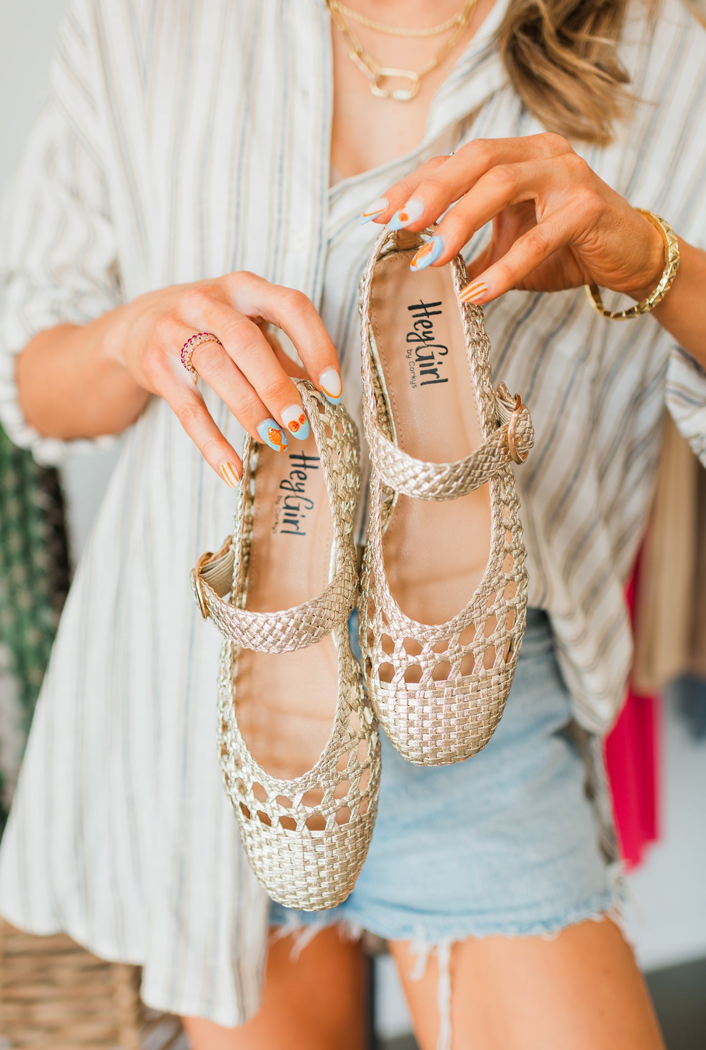 Mixed Feelings Mary Janes | Gold