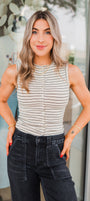 Campbell Knit Tank | Ivory Multi