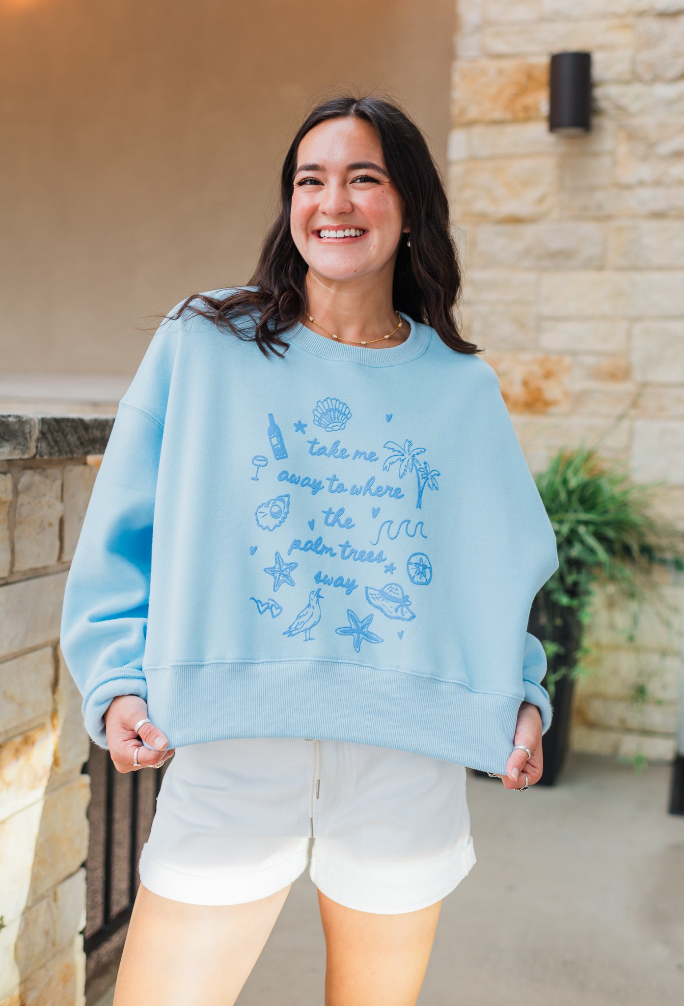 Take Me Away Sweatshirt | Beach Blue