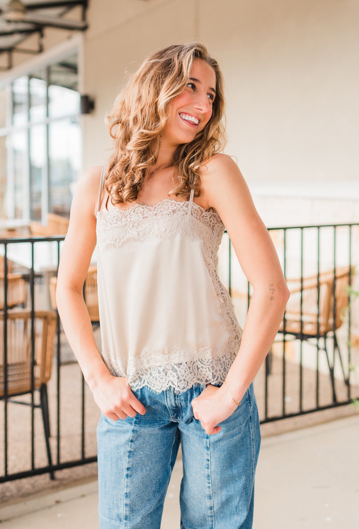 Waverly Lace Cami | Taupe