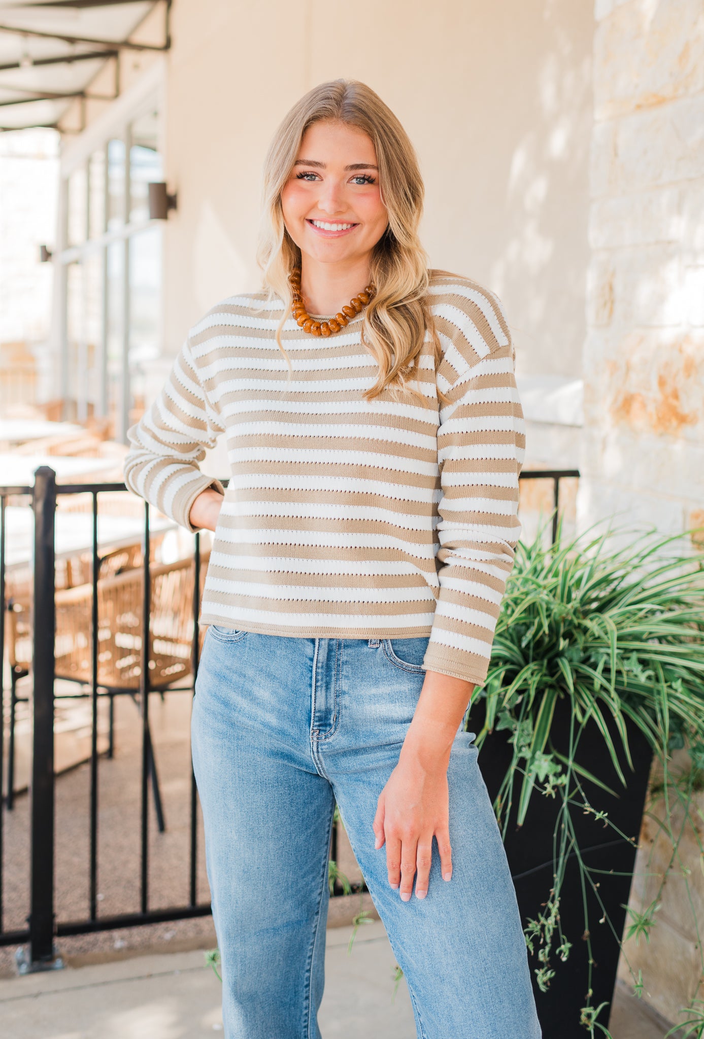 Janae Knit Sweater | Iced Latte
