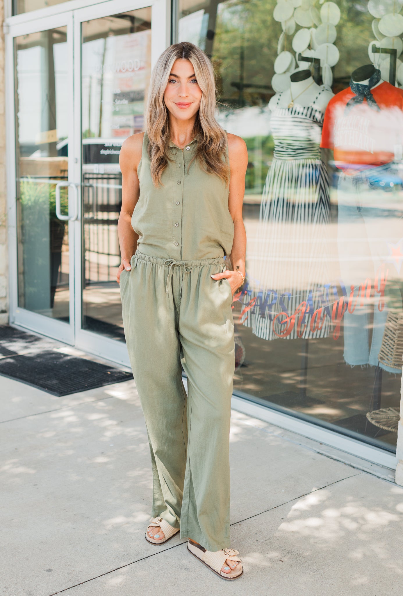 Roselle Top | Aloe Olive